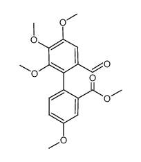 methyl 6'-formyl-2',3',4,4'-tetramethoxybiphenyl-2-carboxylate Structure