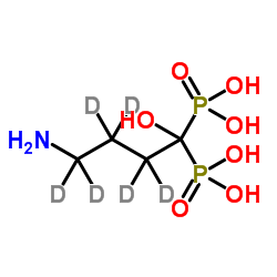 1-hydroxy-4-aminobutyl-1,1-bisphosphonic acid-2,2,3,3,4,4-d6 Structure