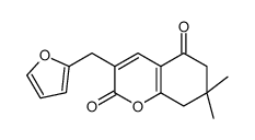 3-(呋喃-2-甲基)-7,7-二甲基-7,8-二氢-2H-色烯-2,5(6H)-二酮结构式