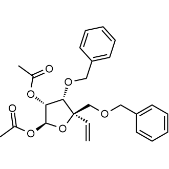 [(2s,3r,4s,5r)-2-acetoxy-4-benzyloxy-5-(benzyloxymethyl)-5-vinyl-tetrahydrofuran-3-yl]acetate Structure