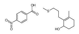 3-methyl-2-(3-methylsulfanylpropyl)cyclohex-2-en-1-ol,4-nitrobenzoic acid Structure