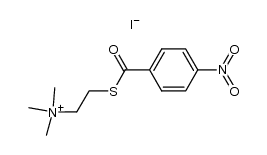 trimethyl-[2-(4-nitro-benzoylmercapto)-ethyl]-ammonium, iodide Structure