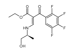 ethyl (S,Z)-3-((1-hydroxypropan-2-yl)amino)-2-(2,3,4,5-tetrafluorobenzoyl)acrylate结构式