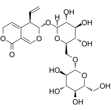 6'-O-β-D-葡萄糖基龙胆苦苷结构式