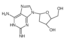 (2R,3R,5R)-5-(2,6-diaminopurin-9-yl)-2-(hydroxymethyl)oxolan-3-ol结构式