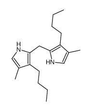 3-butyl-2-[(3-butyl-4-methyl-1H-pyrrol-2-yl)methyl]-4-methyl-1H-pyrrole结构式