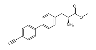 (S)-2-amino-3-(4'-cyano-biphenyl-4-yl)-propionic acid methyl ester结构式