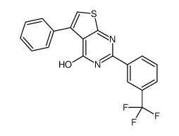 5-phenyl-2-[3-(trifluoromethyl)phenyl]-3H-thieno[2,3-d]pyrimidin-4-one结构式