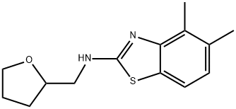 4,5-Dimethyl-N-((tetrahydrofuran-2-yl)methyl)benzo[d]thiazol-2-amine Structure
