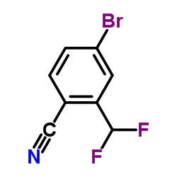 4-bromo-2-(difluoromethyl)benzonitrile Structure