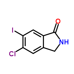 5-氯-6-碘异吲哚啉-1-酮结构式