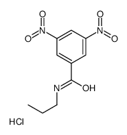3,5-二硝基苯甲酰基-N-(N-丙基)胺盐酸盐结构式