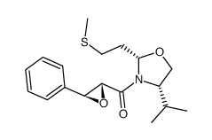 ((2S,4S)-4-isopropyl-2-(2-(methylthio)ethyl)oxazolidin-3-yl)((2R,3S)-3-phenyloxiran-2-yl)methanone Structure