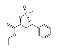 ethyl (S)-2-methanesulfonyloxy-4-phenylbutanoate结构式