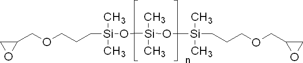 Poly(dimethylsiloxane), diglycidyl ether terminated Structure