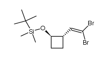 (1R,2R)-1-(t-butyldimethylsiloxy)-2-(2,2-dibromoethenyl)cyclobutane Structure