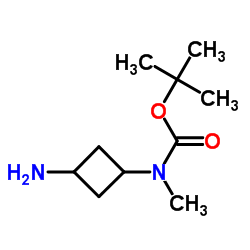 N-(3-氨基环丁基)-N-甲基氨基甲酸叔丁酯结构式