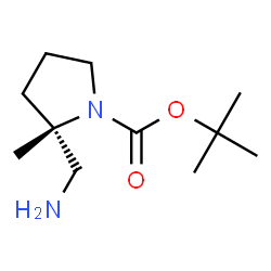 (2S)-1-Boc-2-Methylpyrrolidine-2-Methanamine Structure