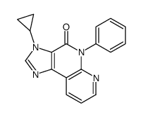 3-cyclopropyl-5-phenylimidazo[4,5-c][1,8]naphthyridin-4-one结构式