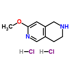 7-Methoxy-1,2,3,4-tetrahydro-2,6-naphthyridine dihydrochloride结构式