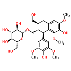 (-)-Lyoniresinol 9'-O-glucoside structure
