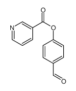 烟酸4-甲酰基-苯基酯结构式