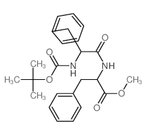 D-Phenylalanine,N-[(1,1-dimethylethoxy)carbonyl]-L-phenylalanyl-, methyl ester Structure