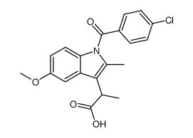 α-methyl-(p-chlorobenzoyl)-5-methoxy-2-methylindole 3-acetic acid Structure