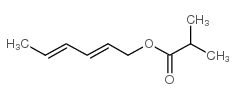 2-甲基丙酸-2,4-己二烯基酯结构式