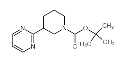 3-(2-嘧啶基)-1-哌啶甲酸叔丁酯结构式