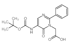 2-(5-((TERT-BUTOXYCARBONYL)AMINO)-6-OXO-2-PHENYLPYRIMIDIN-1(6H)-YL)ACETIC ACID Structure