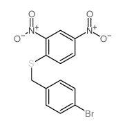 1-[(4-bromophenyl)methylsulfanyl]-2,4-dinitro-benzene结构式