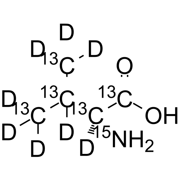 L-缬氨酸 13C5,15N,d8结构式