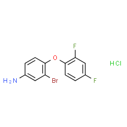 3-溴-4-(2,4-二氟苯氧基)苯胺盐酸盐结构式