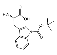 1-(叔丁氧羰基)-D-色氨酸结构式