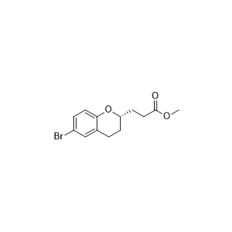 (S)-3-(6-溴苯并二氢吡喃-2-基)丙酸甲酯结构式