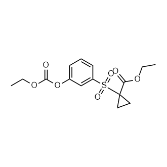 1-((3-((乙氧基羰基)氧基)苯基)磺酰基)环丙烷-1-甲酸乙酯结构式
