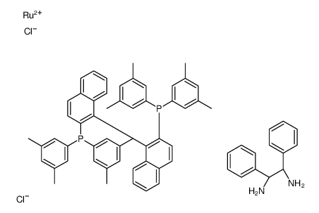 [(S)-(-)-2,2'-双[二(3,5-二甲基苯基)膦]-1,1'-联萘][(1S,2S)-(-)-1,2-二苯基乙二胺]二氯化钌结构式
