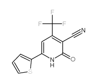 3-氰基-6-(2-噻吩基)-4-三氟甲基-2(1H)-吡啶酮结构式