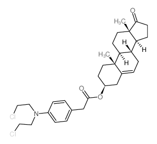 Androst-5-en-17-one,3-[[2-[4-[bis(2-chloroethyl)amino]phenyl]acetyl]oxy]-, (3b)- Structure