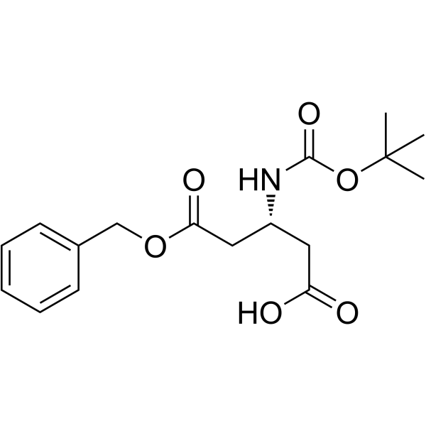 Boc-L-beta-谷氨酸 5-苄酯结构式