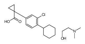 1-(3-chloro-4-cyclohexylphenyl)cyclopropane-1-carboxylic acid,2-(dimethylamino)ethanol Structure