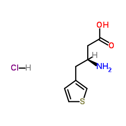 (S)-3-氨基-4-(3-噻吩基)丁酸盐酸盐结构式