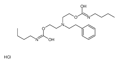 bis[2-(butylcarbamoyloxy)ethyl]-(2-phenylethyl)azanium,chloride Structure