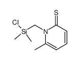 2(1H)-Pyridinethione,1-[(chlorodimethylsilyl)methyl]-6-methyl- Structure