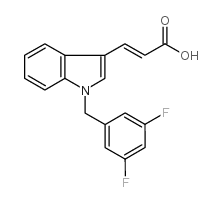 3-[1-[(3,5-difluorophenyl)methyl]indol-3-yl]prop-2-enoic acid Structure