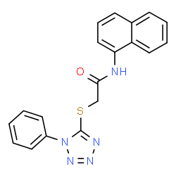 N-(naphthalen-1-yl)-2-[(1-phenyl-1H-tetrazol-5-yl)sulfanyl]acetamide Structure