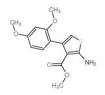 2-氨基-4-(2,4-二甲氧基苯基)噻吩-3-羧酸甲酯结构式