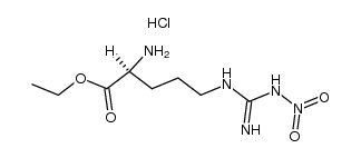 L-Ornithine, N5-[imino(nitroamino)Methyl]-, ethyl ester, hydrochloride结构式