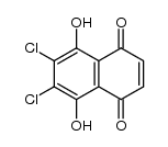 2,3-dichloro-5,8-dihydroxy-1,4-naphthoquinone结构式